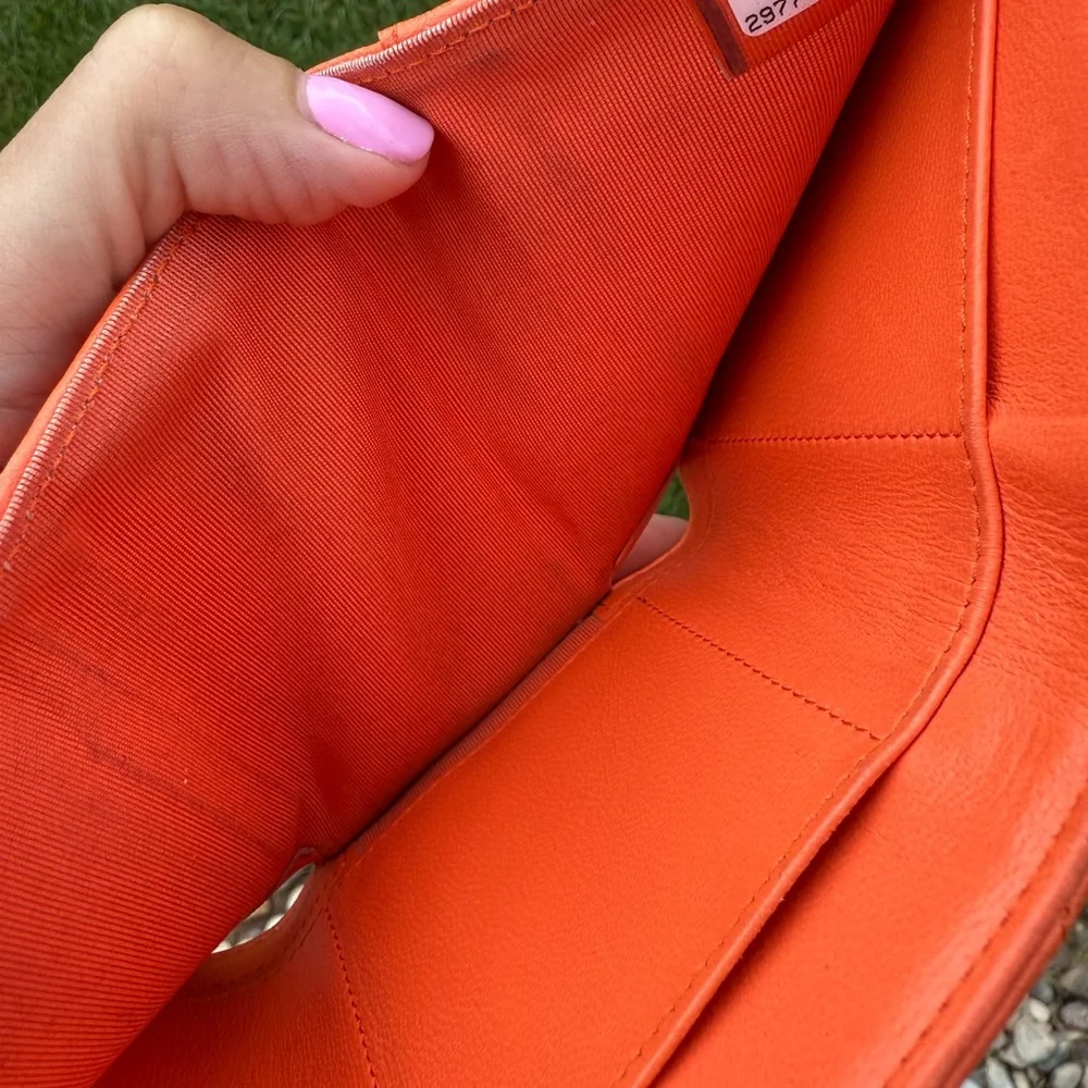 Chanel Orange Quilted Women's Wallet - Picture 3 of 5